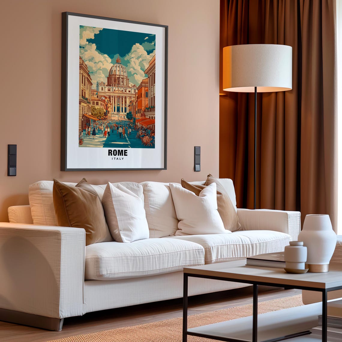 Rome Print Italy Poster Rome Views Rome Landmarks Rome City Italy Charm Rome Beauty Rome Heritage Rome Art Italian Culture - Image 4