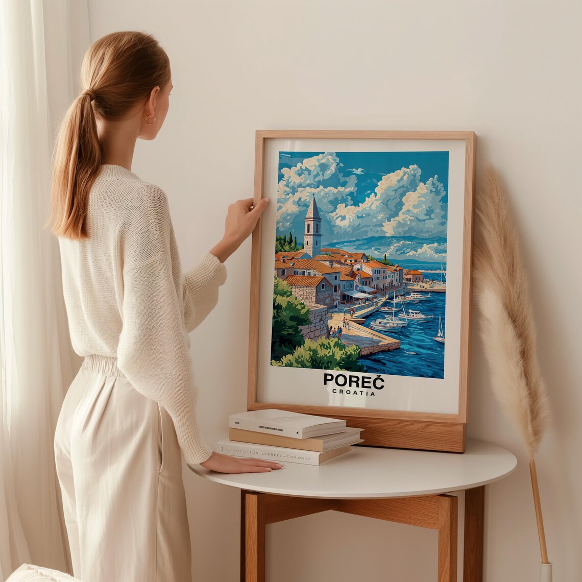 Pore Print Croatia Poster Travel Wall Art Coastal Print Scenic Art Historic Decor Mediterranean Print Travel Poster Croatian Art - Image 2