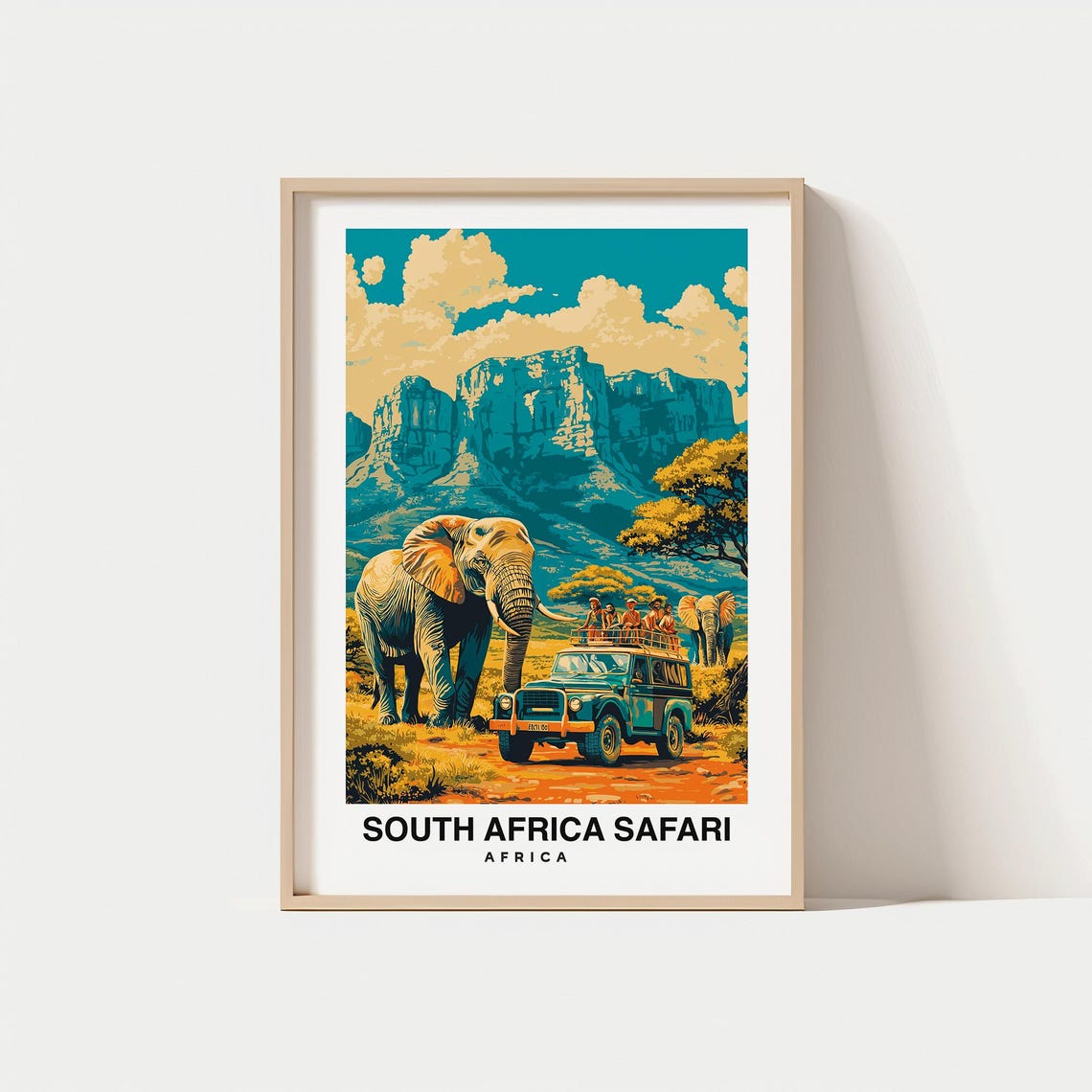 South Africa Safari Travel Print Africa Africa Travel Gift City Poster Wedding Gift Birthday Present