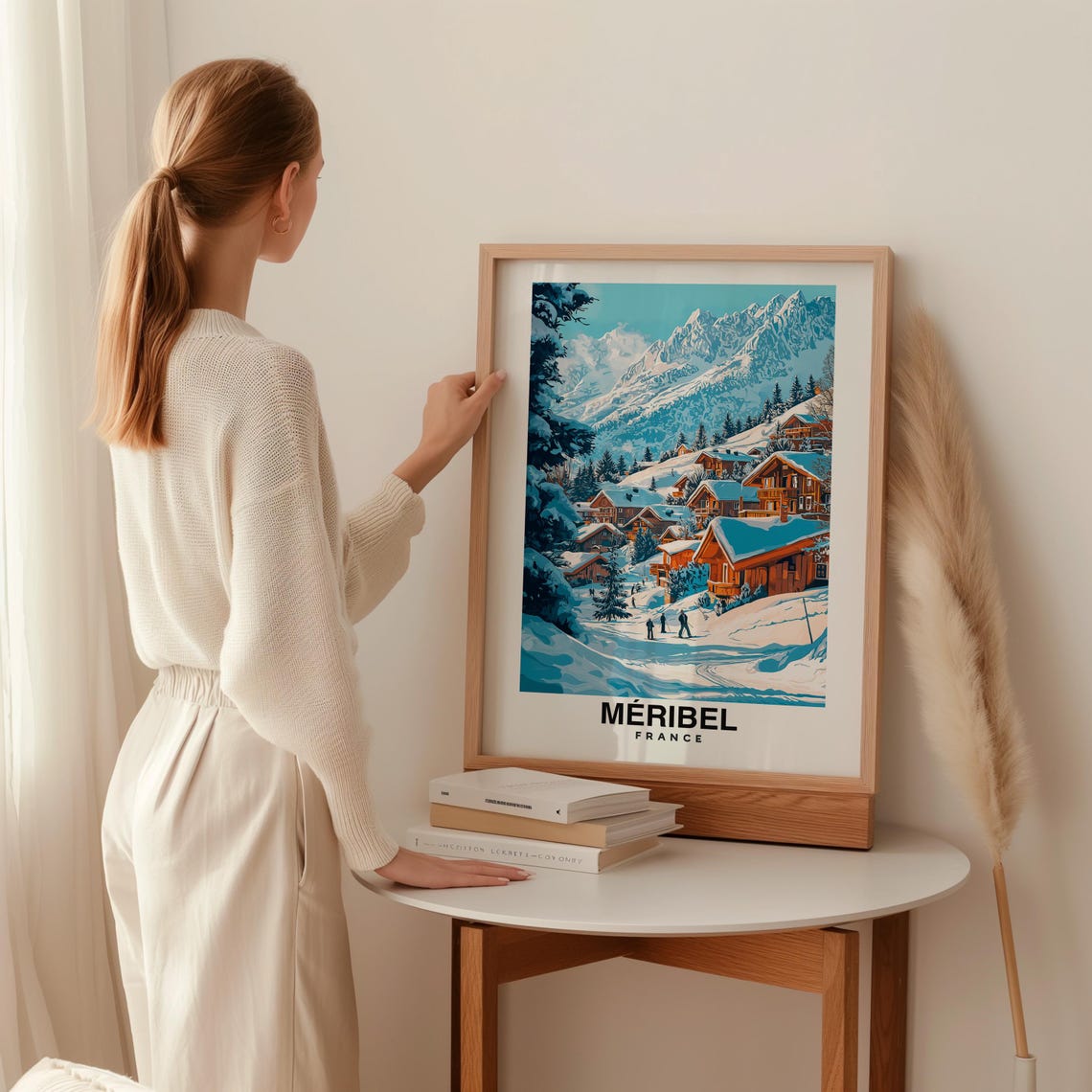 Meribel Travel Print Meribel Ski Poster France Ski Poster Meribel Ski Resort Print French Culture Meribel Poster Art - Image 2