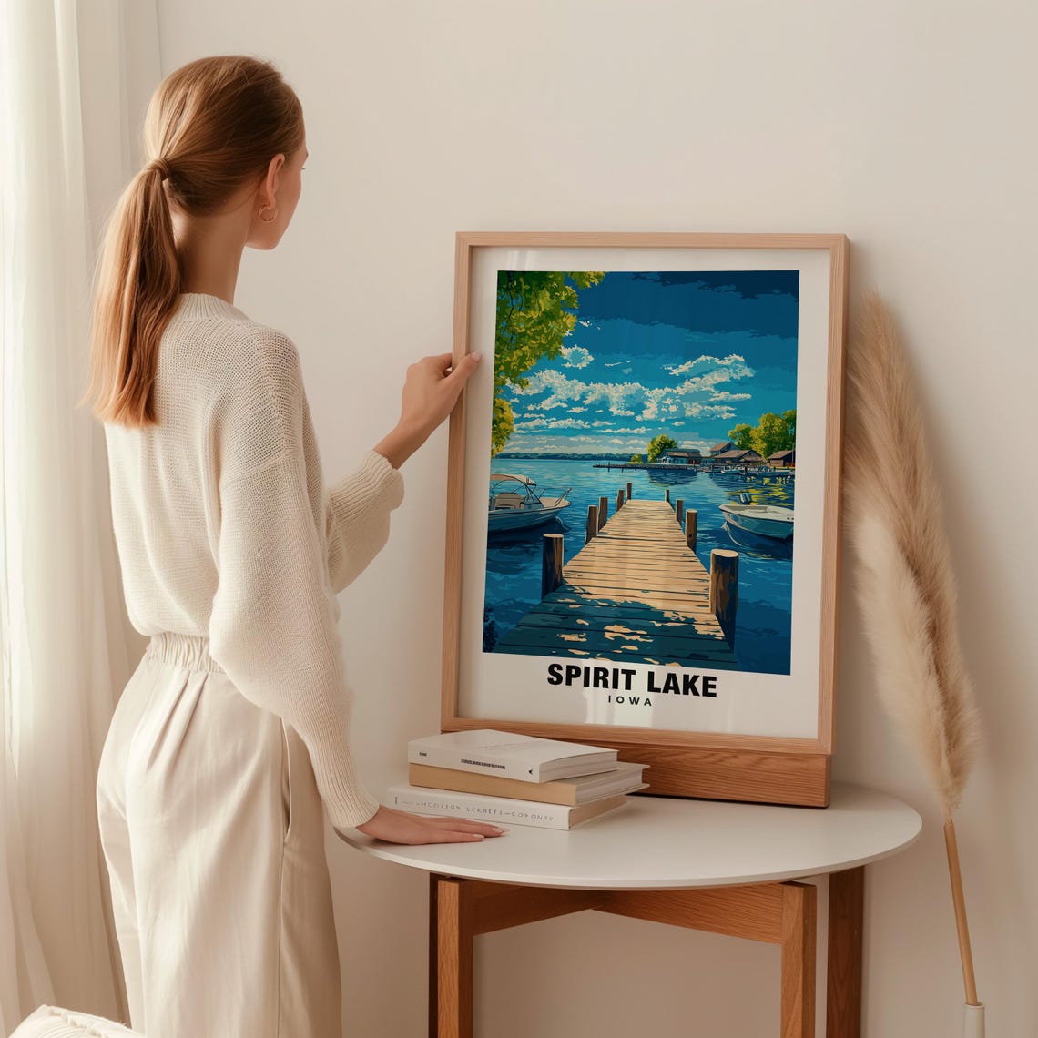 Spirit Lake Print Iowa Poster Spirit Lake Views Spirit Lake Art Iowa Charm Spirit Lake Beauty Scenic Landscape Lake Escape Iowa Art - Image 2