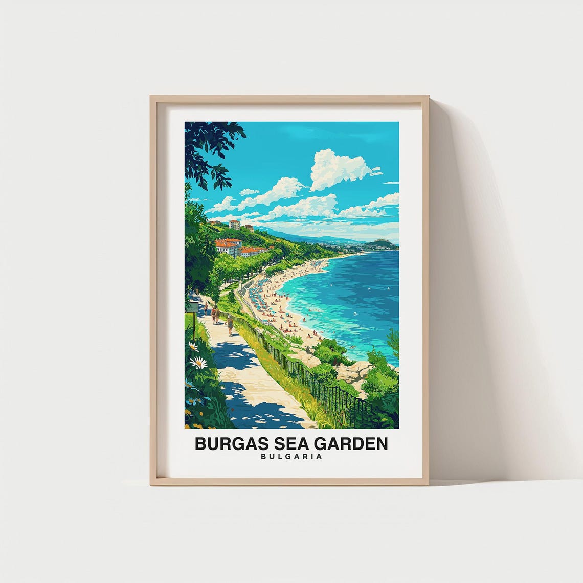 Burgas Sea Garden Travel Print Wall Art Burgas Bulgaria City Print Burgas Sea Garden Travel Gift Burgas Sea Garden Poster Travel Gift