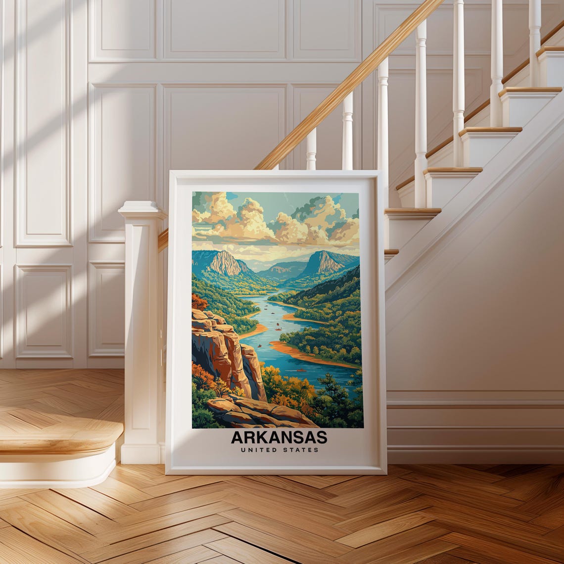 Arkansas Print Usa Poster Travel Wall Art Nature Print Scenic Art Mountain Decor State Poster Outdoor Print Travel Poster
