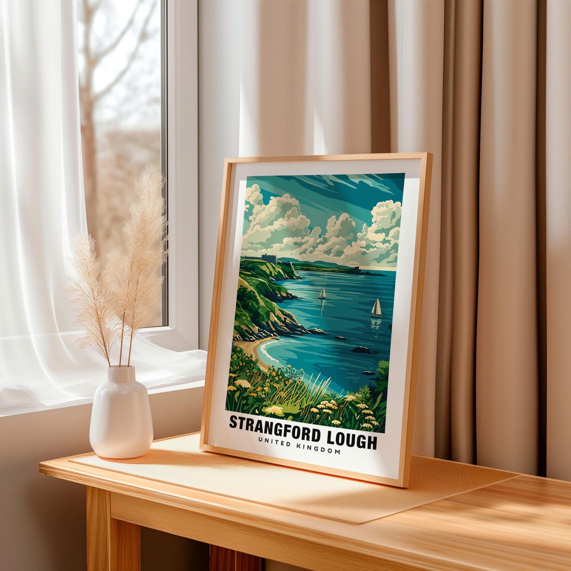 Strangford Lough Print Northern Ireland Poster Strangford Lough Views Strangford Lough Coast Strangford Lough Wildlife Northern Ireland - Image 3