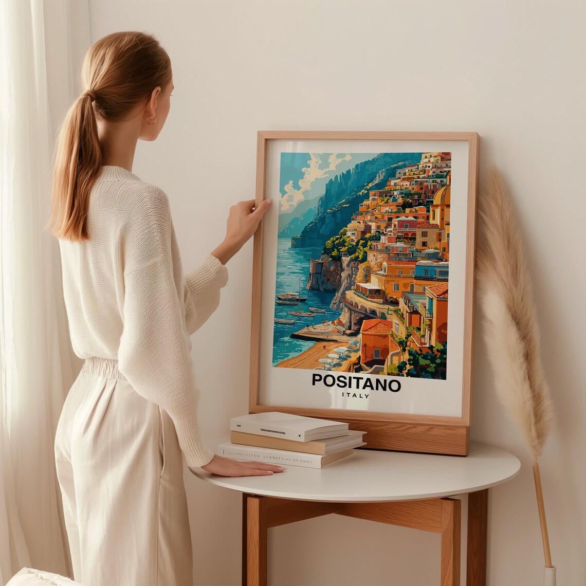 Positano Italy Travel Print Wall Art Positano Italy City Print Positano Italy Travel Gift Positano Italy Poster - Image 2