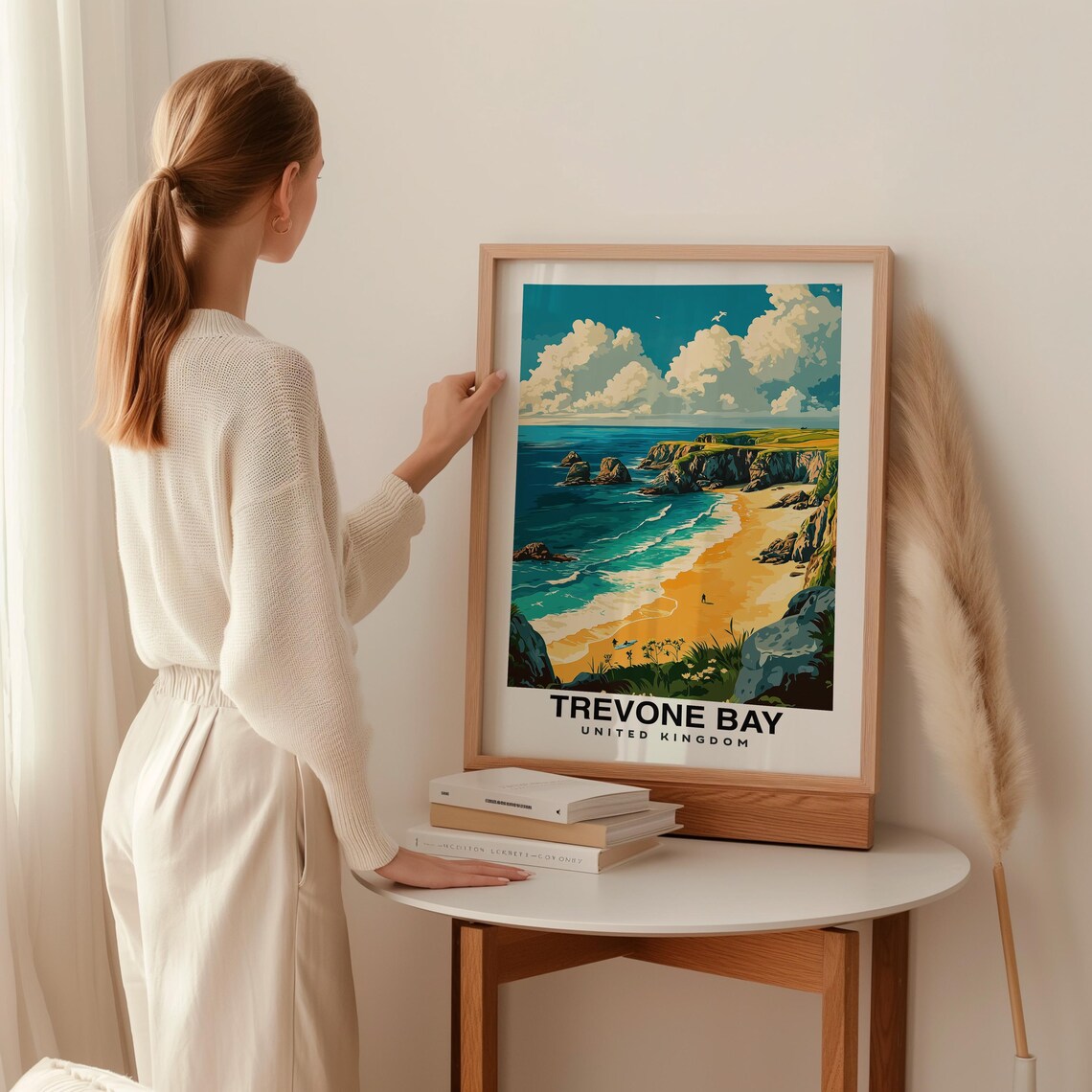 Trevone Bay Print England Poster Travel Wall Art Coastal Print Scenic Art Beach Decor Nature Print Uk Poster Travel Poster - Image 2