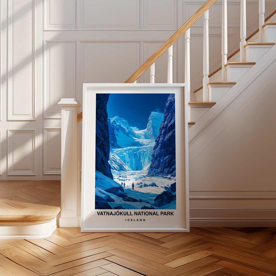 Vatnajokull National Park Iceland Travel Print Wall Art Iceland Print Iceland Travel Art National Park Poster