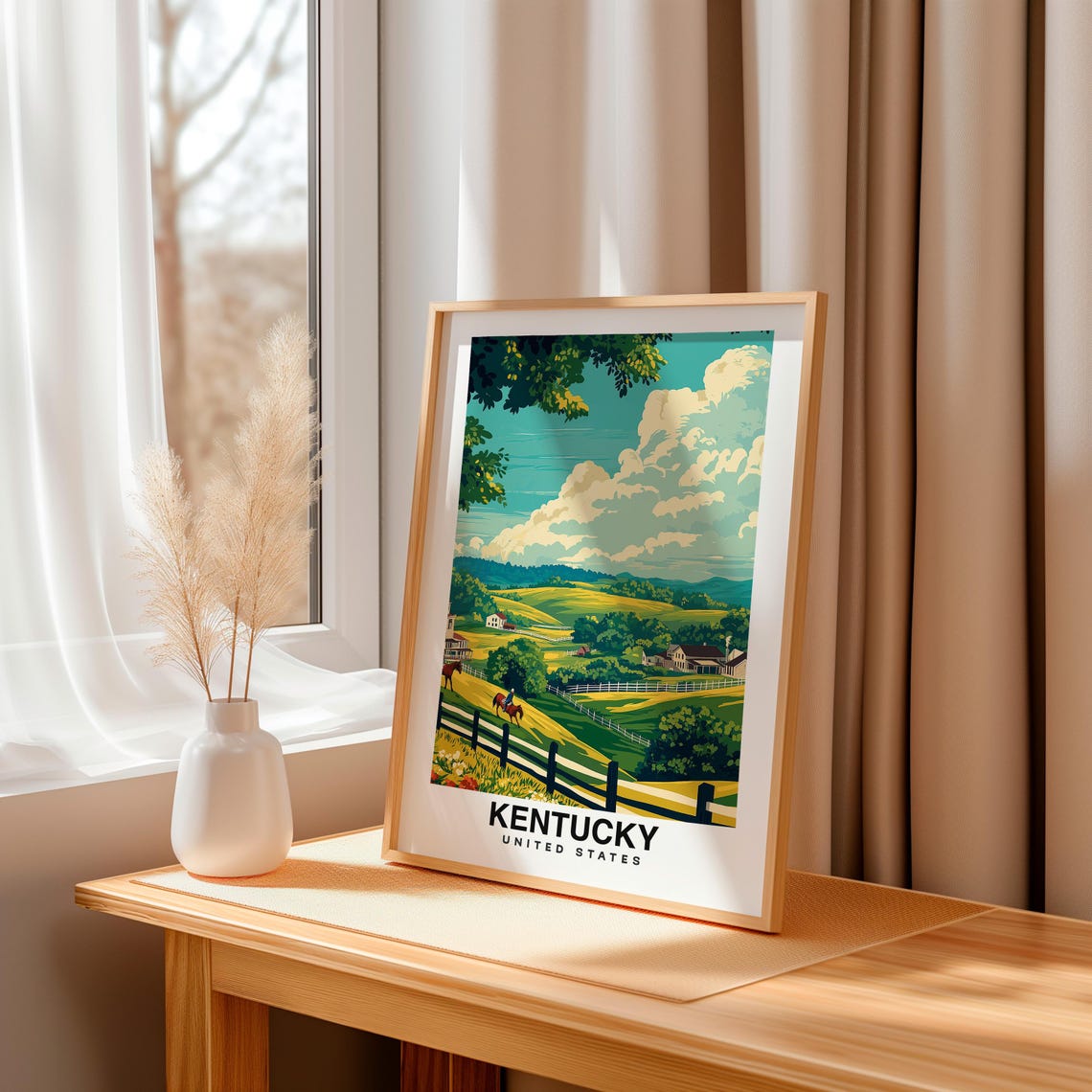 Kentucky Travel Print Usa Travel Poster Kentucky Travel Gift City Poster Kentucky Culture Kentucky Poster - Image 3