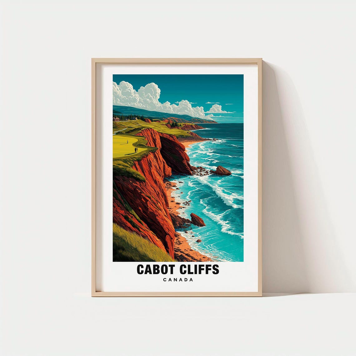 Cabot Cliffs Ocean Golf Course Red Rock Canada Travel Poster