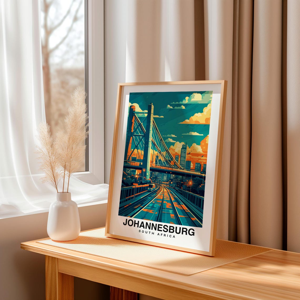Johannesburg Poster South Africa South Africa Print Johannesburg Travel Gift Johannesburg Gift Birthday Gift - Image 3