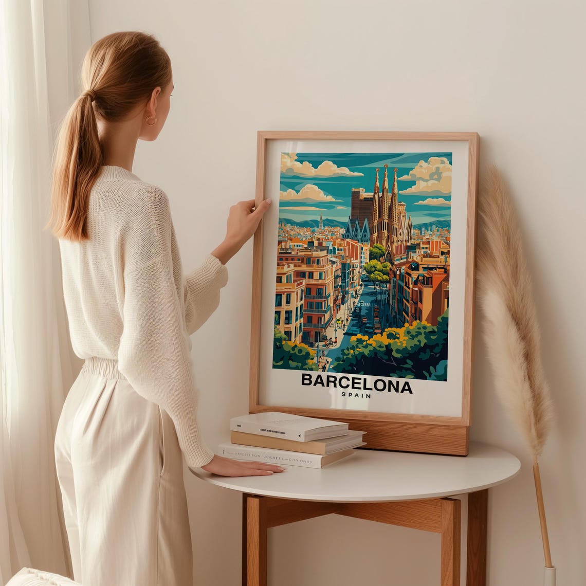 Barcelona Print Spain Poster Travel Wall Art Cityscape Print Europe Poster Urban Art Scenic Decor Architectural Print Travel Poster - Image 2