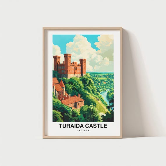 Turaida Castle Travel Print Wall Art Sigulda Latvia City Print Turaida Castle Travel Gift Turaida Castle Poster