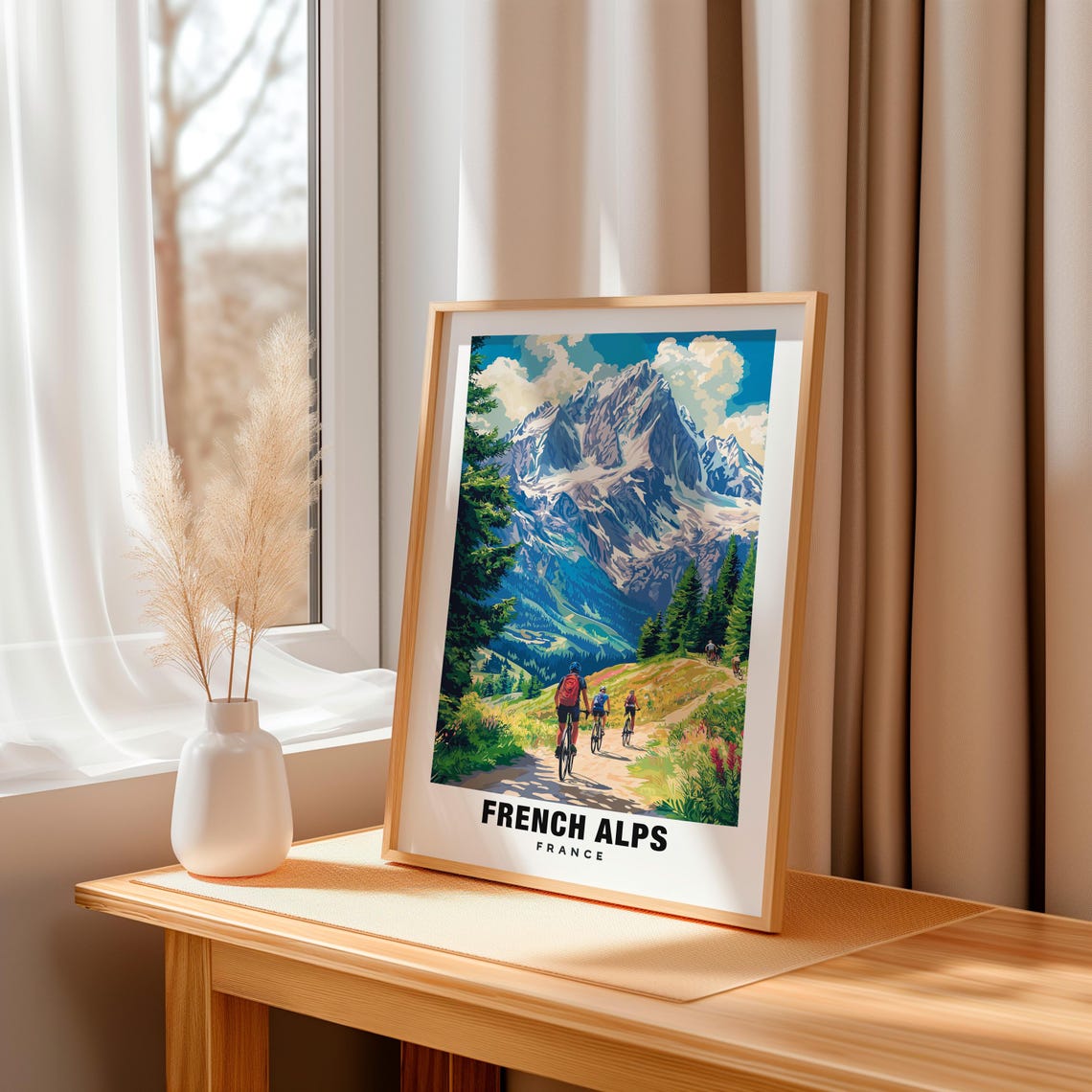 French Alps Print France Poster French Alps Views French Alps Mountains French Alps Ski Resorts France Charm French Alps Beauty - Image 3