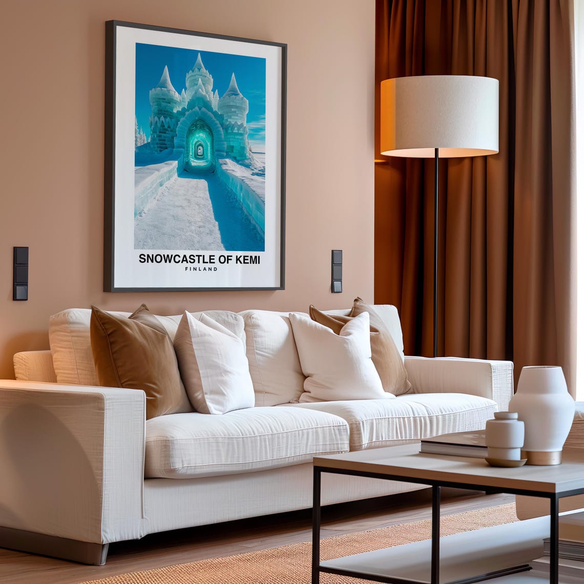 Snowcastle Of Kemi Travel Print Wall Art Kemi Finland City Print Snowcastle Of Kemi Travel Gift Snowcastle Of Kemi Poster Travel Gift - Image 4