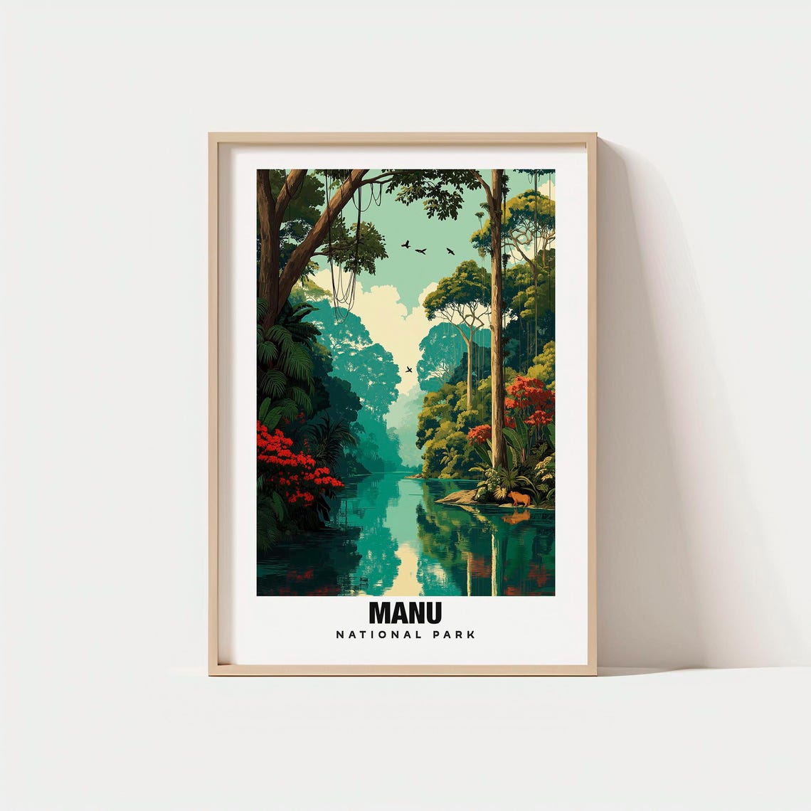Manu National Park Peru Amazon Rainforest River Scene Poster