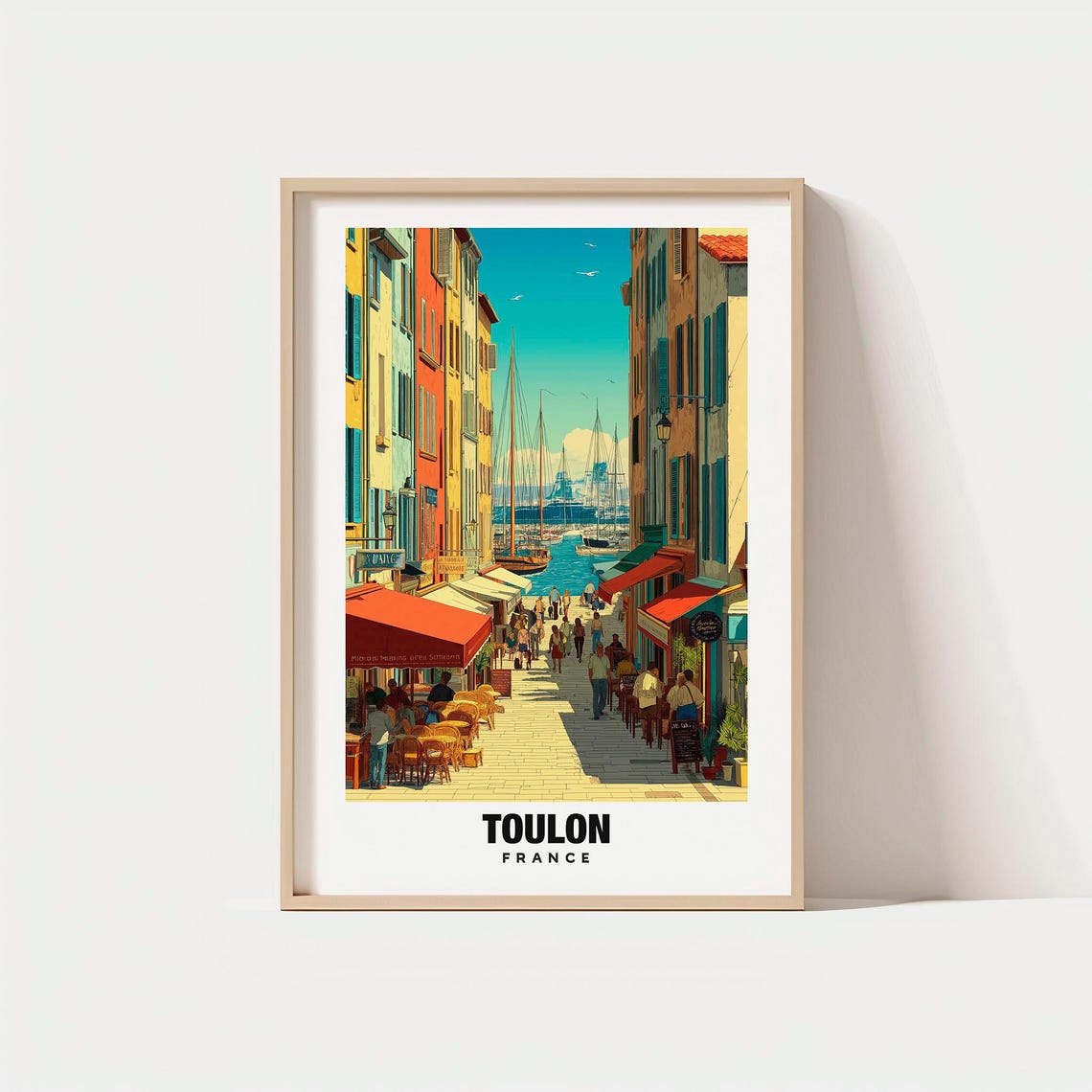 Toulon Travel Print France Gift City Poster Wedding Birthday Present French Culture