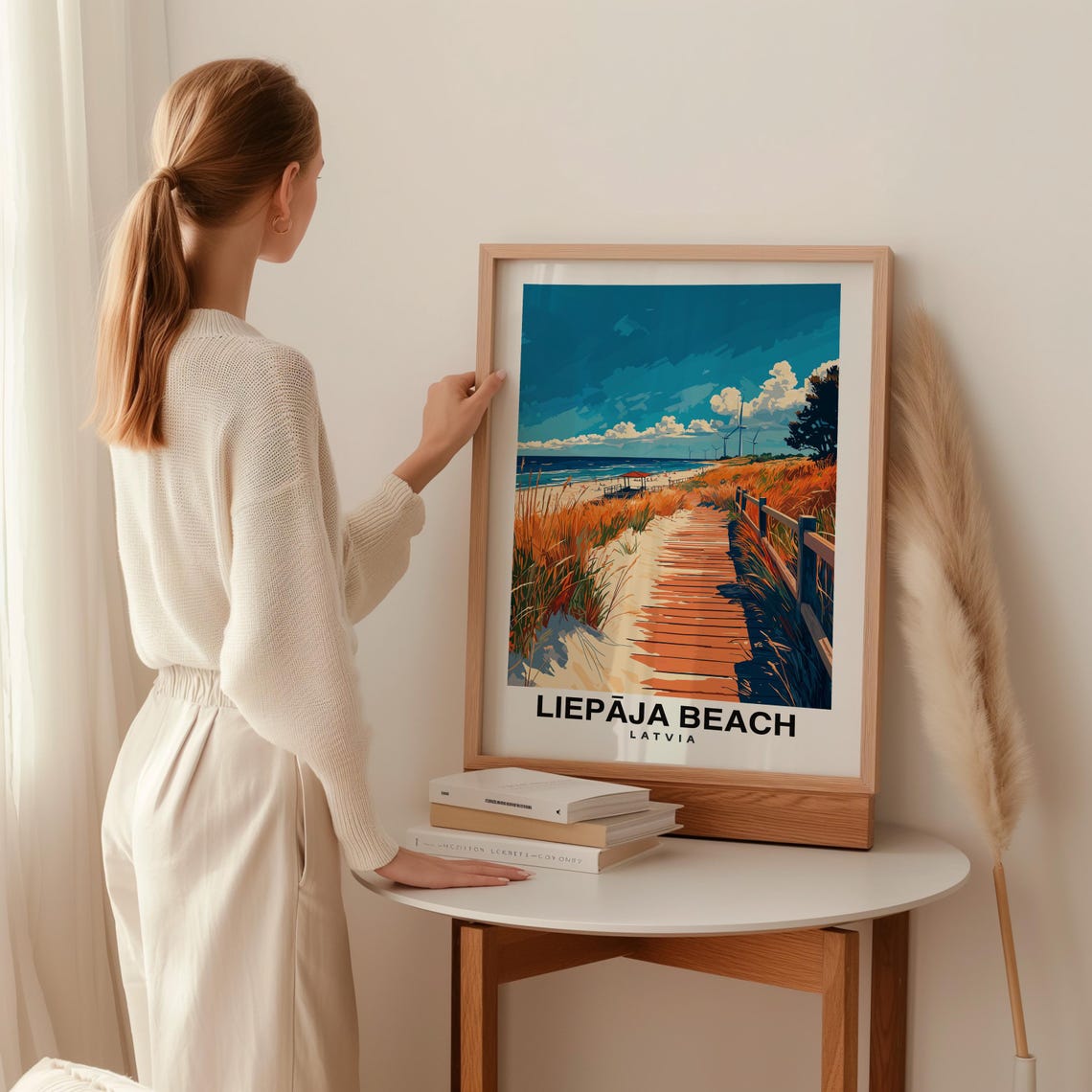 Liepaja Beach Travel Print Wall Art Liepaja Latvia City Print Liepaja Beach Travel Gift Liepaja Beach Poster - Image 2