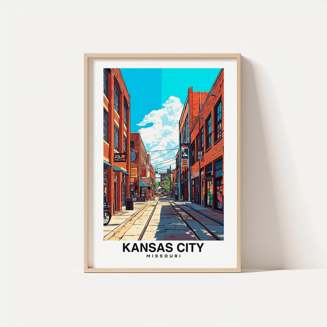 Kansas City Travel Print Kansas City United States Travel Gift City Poster Wedding Gift Birthday Present