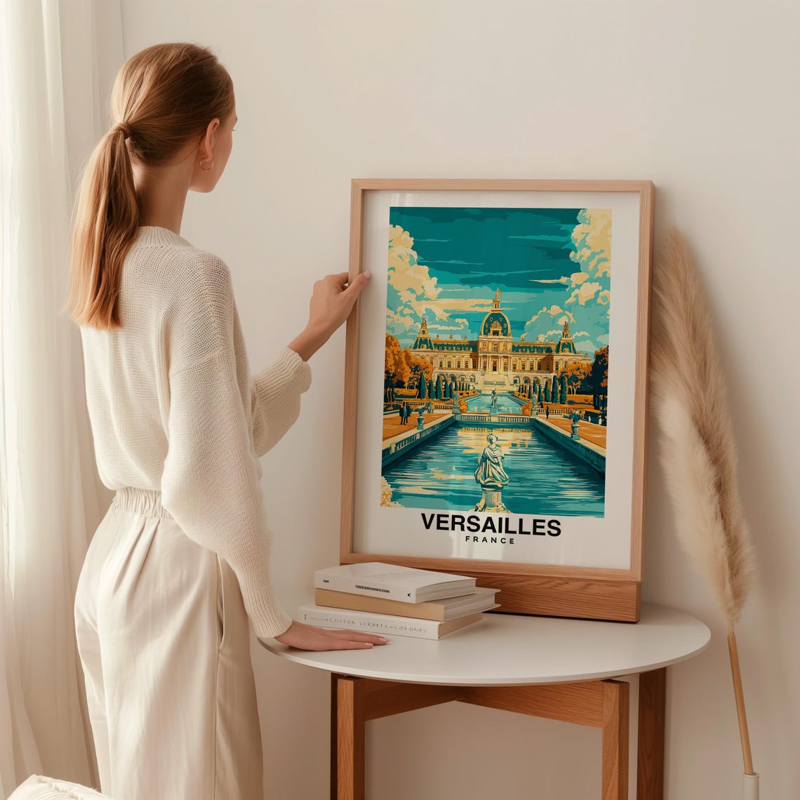 Versailles City Print Versailles Travel Poster France Travel Gift Versailles France Poster Versailles Gift French Art - Image 2