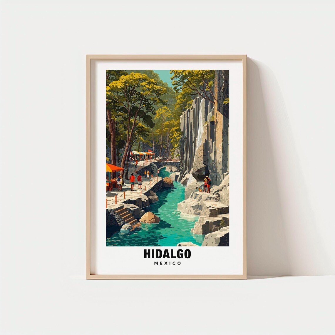 Hidalgo Print Mexico Poster Views Art Charm Beauty Historic Scenic Cultural Heritage