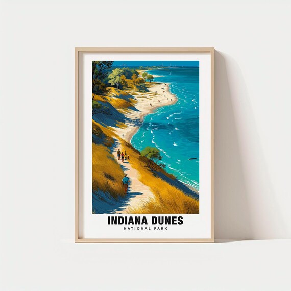 Indiana Dunes National Park Lake Michigan Shore Trail Poster