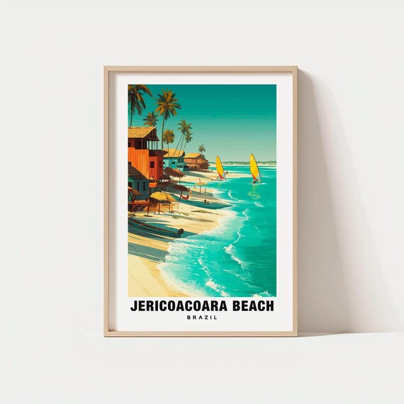 Jericoacoara Beach Print Brazil Poster Views Art Charm Beauty Coastal Heritage