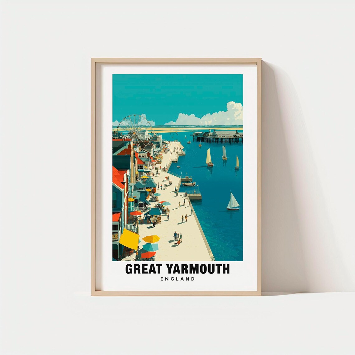 Great Yarmouth England Seaside Pier Norfolk Promenade Poster