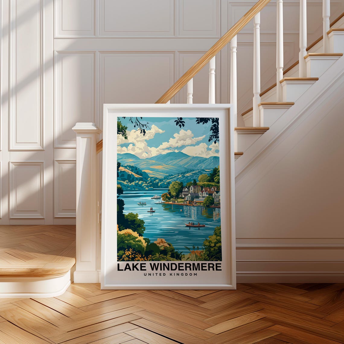 Lake Windermere Print England Poster Travel Wall Art Nature Print Scenic Art Lake Decor Countryside Print Uk Poster Travel Poster