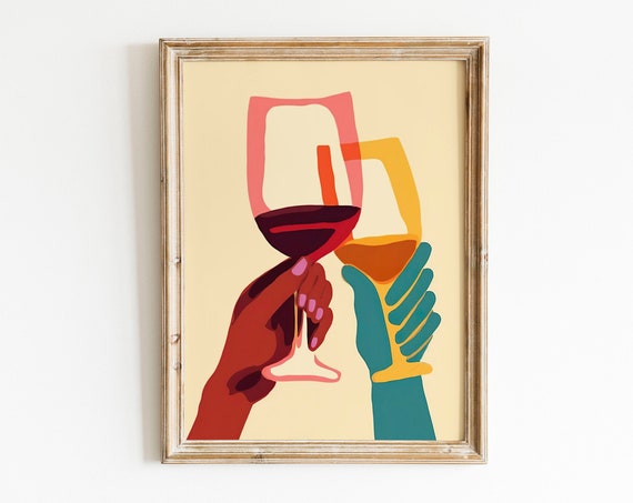 Cheers Vintage Bar Cart Art Print