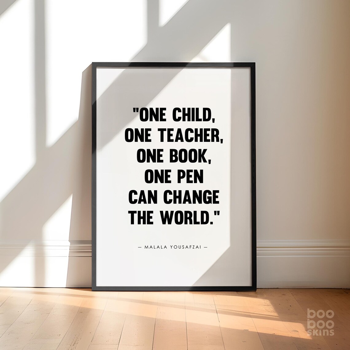 Change The World Quote Print, Malala Yousafzai