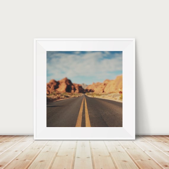 Valley Of Fire Nevada Scenic Desert Highway Red Rocks Photo Poster