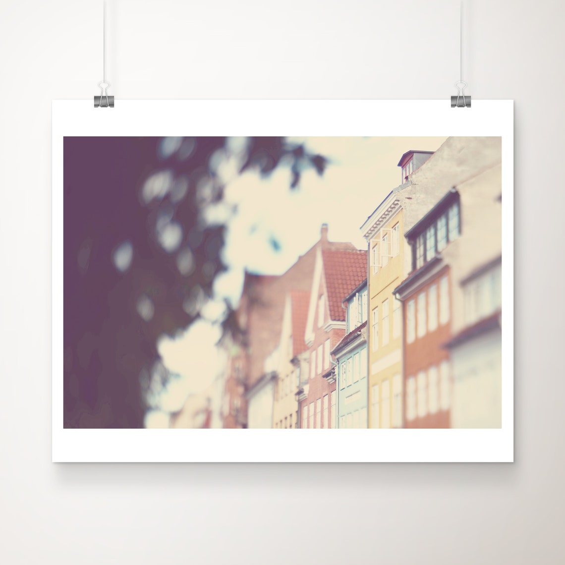 Copenhagen Denmark Colorful Nyhavn Houses Travel Photo Poster