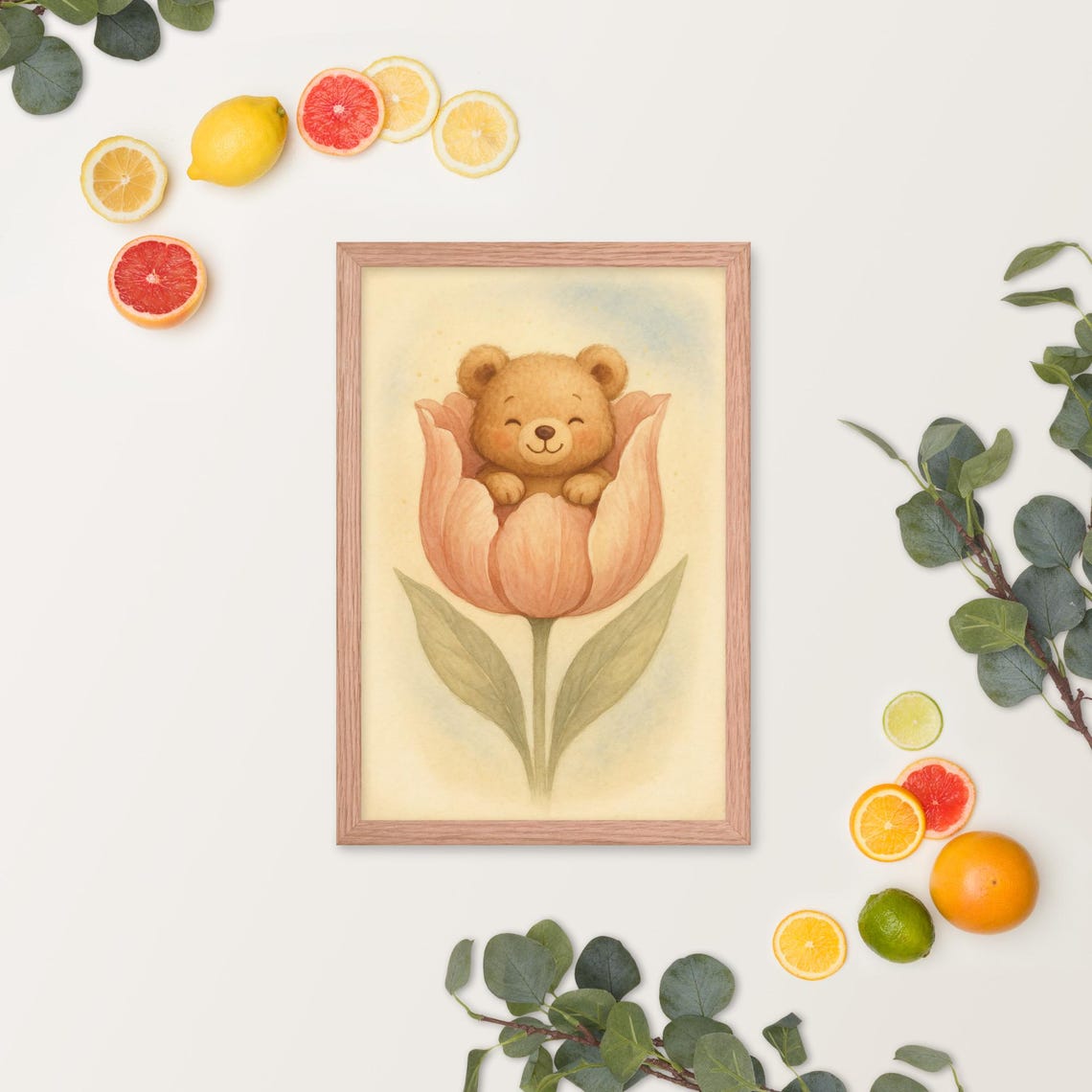 Teddy Bear In Flower, Baby Nursery Decor Art Print - Image 3