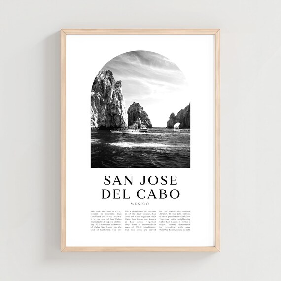 San Jose Del Cabo Travel Poster Print Wall Art Mexico City Decor Na213m