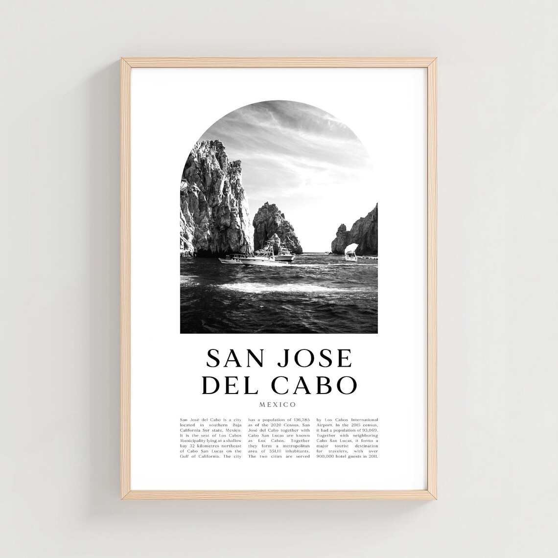 San Jose del Cabo Mexico Rocky Sea Cliffs Boats Arch Photo Poster