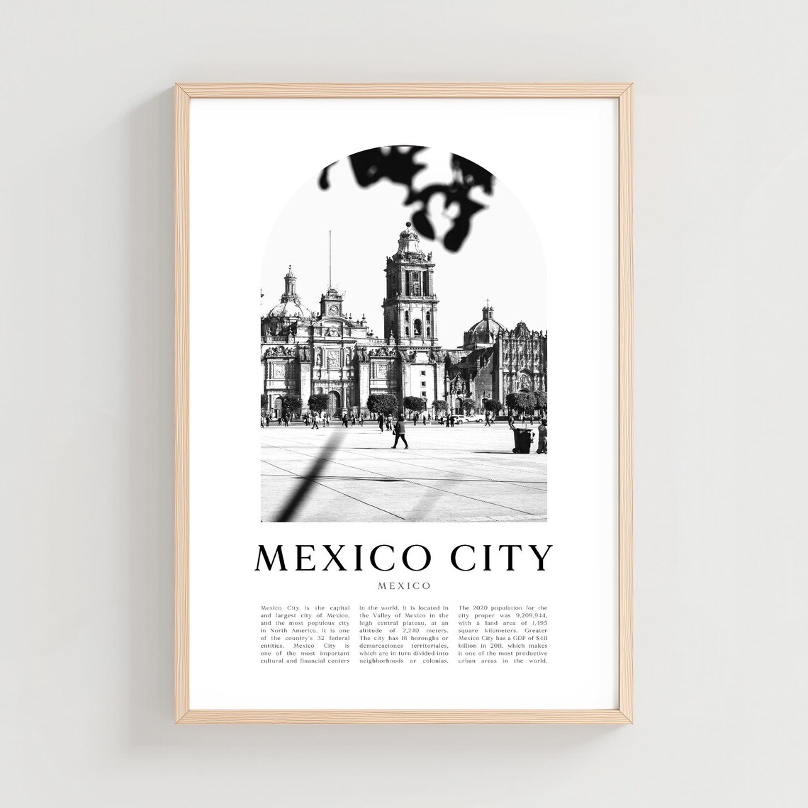 Mexico City Travel Poster Print Wall Art Gift Decor Na238m