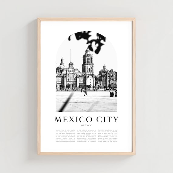 Mexico City Travel Poster Print Wall Art Gift Decor Na238m