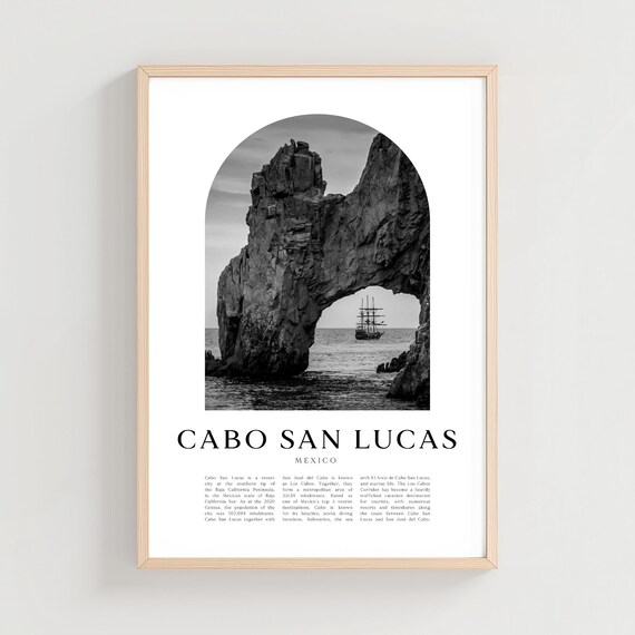 Cabo San Lucas Travel Poster Print Wall Art Mexico City Gift Na195m