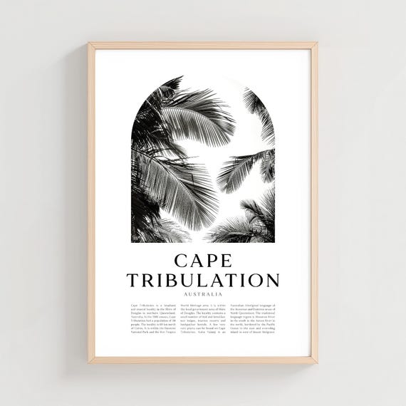 Cape Tribulation Travel Poster Print Wall Art Australia City Arttribulation Gift Cn71m