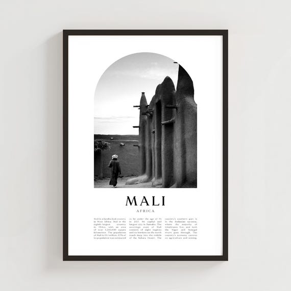 Mali Travel Poster Print Wall Art Africa City Gift Decor Af70m