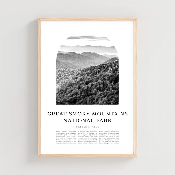 Great Smoky Mountains National Park Ridge Arch Photo Travel Poster