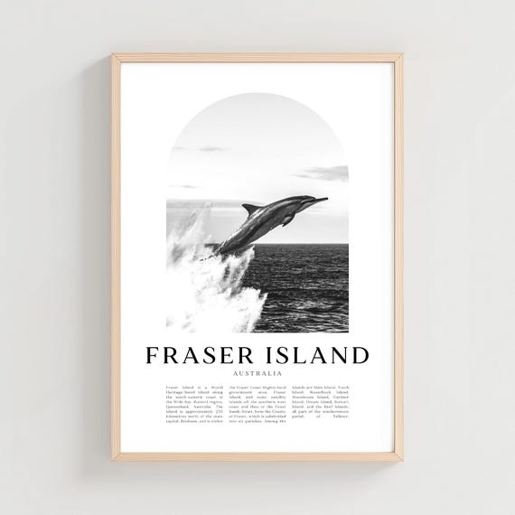 Fraser Island Travel Poster Print Wall Art Australia City Gift Decor Cn45m