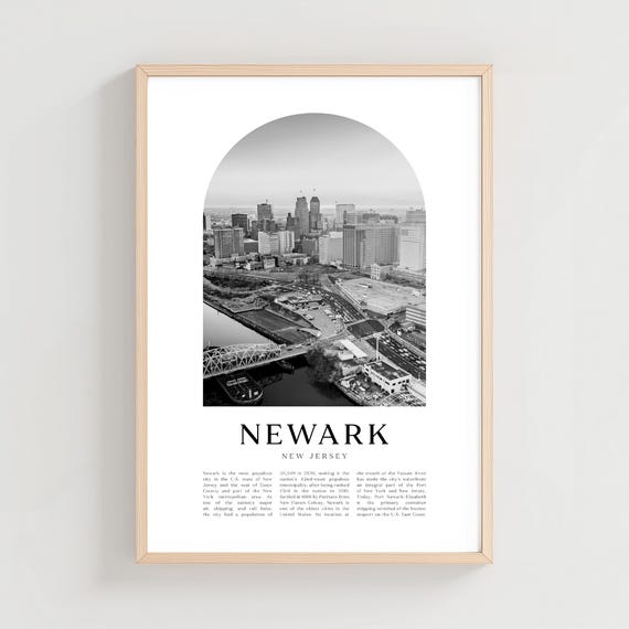 Newark Travel Poster Print Wall Art New Jersey City Gift Decor Us69m