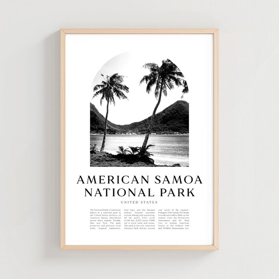American Samoa National Park Palm Beach Arch Photo Travel Poster