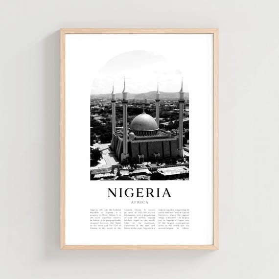 Nigeria Travel Poster Print Wall Art Africa City Gift Decor Af01m