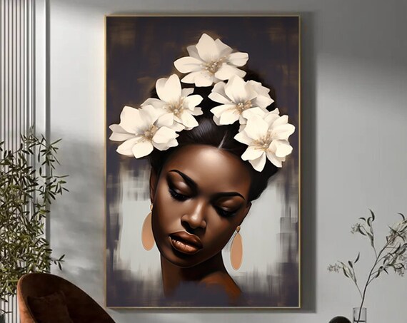 African Woman Art Print, Gallery Wall Art