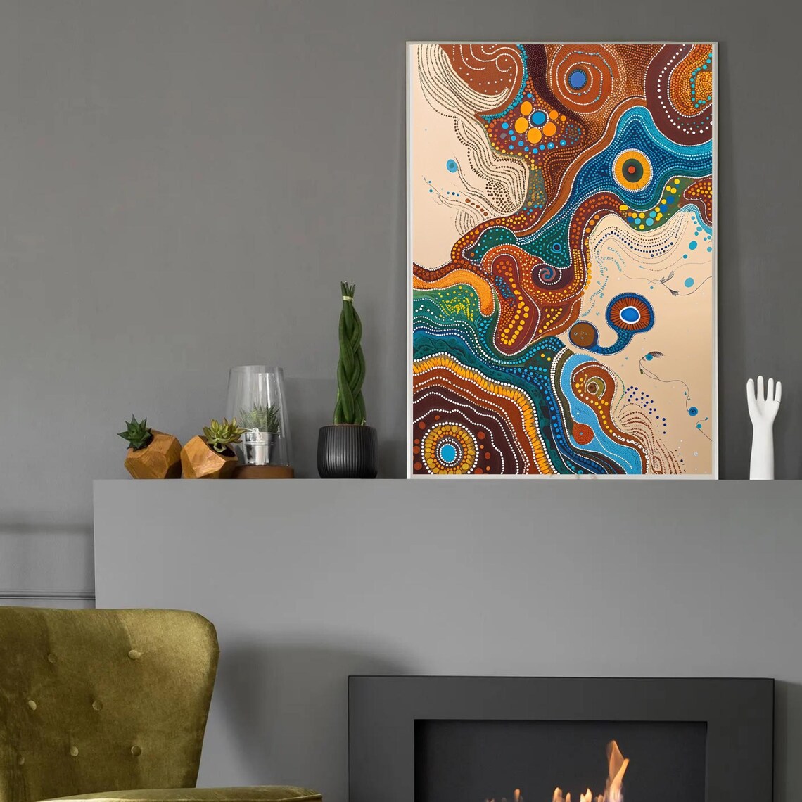 Australian Dot Art, Aboriginal Indigenous Decor - Image 2