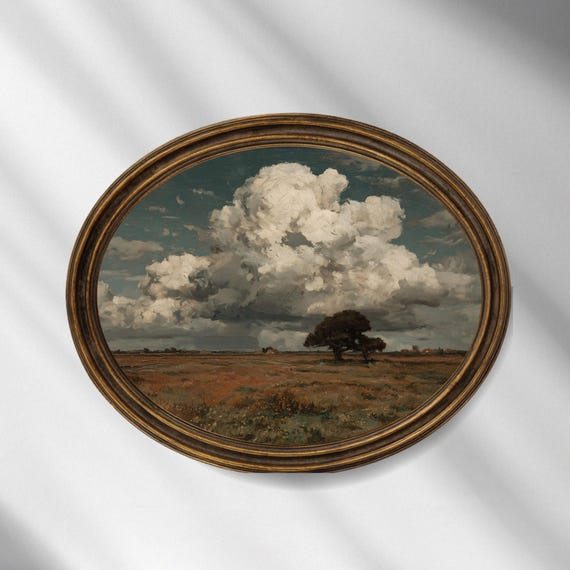 Dramatic Sky And Tree Classical Nature Wall Art