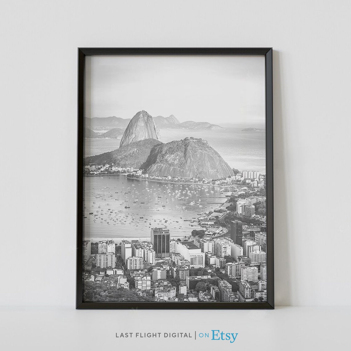 Rio de Janeiro Sugarloaf Mountain Bay Sailboats Brazil Poster