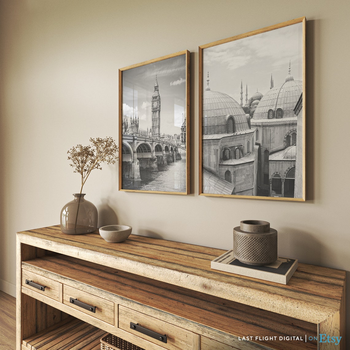 Turkey Istanbul Blue Mosque Domes Minarets Skyline View Poster - Image 3